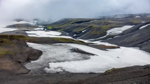 Blick von der Hütte nach Süden ins Landnordurstungur