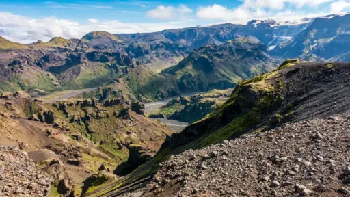 Þórsmörk in Richtung Myrdalsjoekull