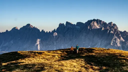 Abendspaziergang Hochgruben Abendspaziergang auf den Hochgruben (2.537 m), Blick zu den Sextener Dolomiten