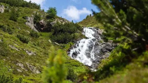 Gletscherbach Wasserfall Wasserfall eines Gletscherbaches