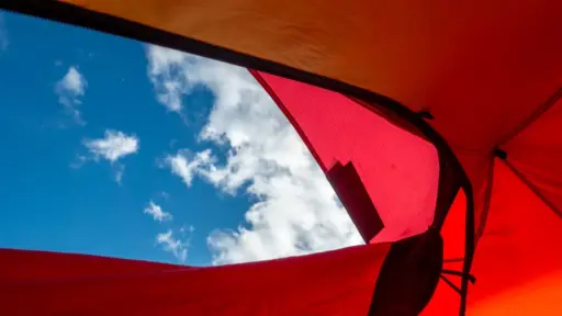 Panorama-Ausblick Hilleberg Unna Panorama-Ausblick in den Himmel beim Hilleberg Unna