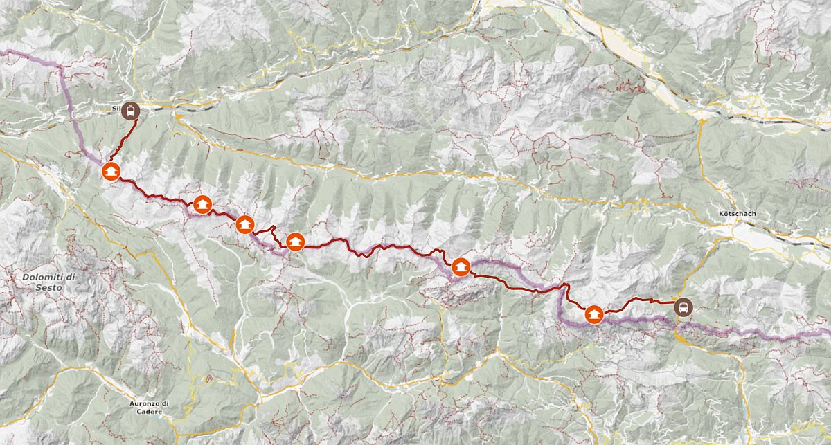 Karte und GPX-Track Karnischer Höhenweg