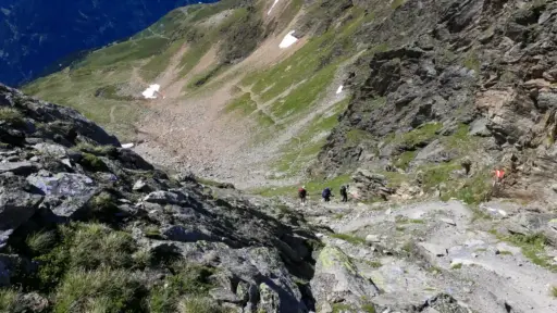 Rifflerweg-Aufstieg-Schmalzgrubenjoch Rifflerweg: Aufstieg zum Schmalzgrubenjoch