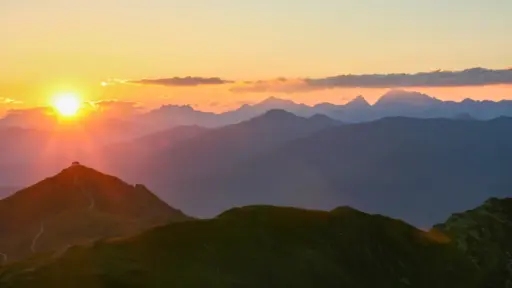 Sonnenuntergang vom Hausberg der Sillianer Hütte Sonnenuntergang vom Hausberg der Sillianer Hütte aus gesehen