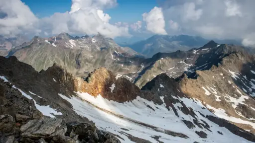 Weitkarspitze Ausblick nach Norden auf die Weitkarspitze (2920m)