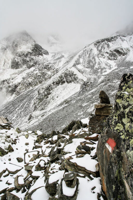 Schneefall am Grawagrubennieder