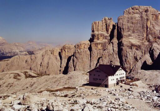 Pisciadù-Hütte in der Sella-Gruppe