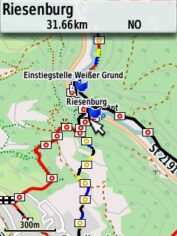 Freizeitkarte mit Wanderwegen