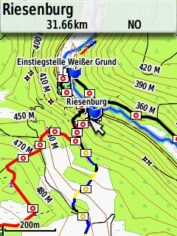 OpenTopoMap mit Höhenlinien und Wanderwegen