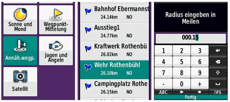 Einrichtung des Annäherungsalarms für ein Wehr