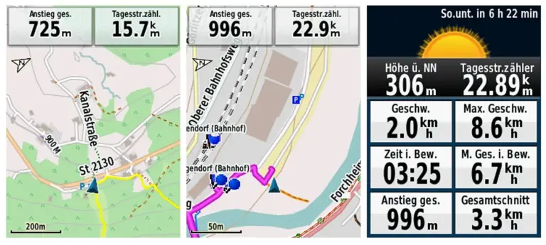 Ansichten im Profil "Wandern"