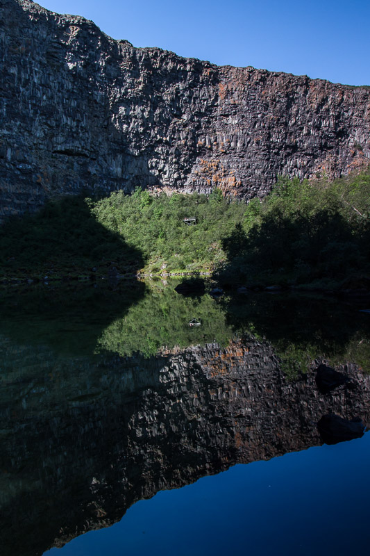 Der See am Ende der Asbyrgi Schlucht