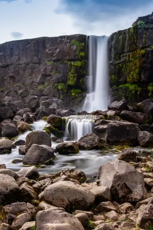 Öxarárfoss in der Almannagjá-Schlucht Öxarárfoss in der Almannagjá-Schlucht