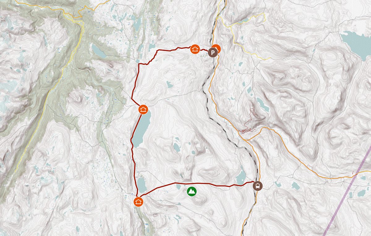 Karte und GPS-Track Saltfjellet-Svartisen