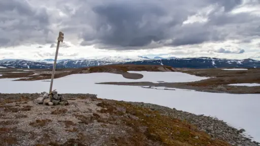 Saltfjellet-mit-Restschnee Blick über das Saltfjell mit Restschneefeldern