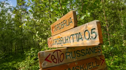 Wegweiser im Saltfjellet