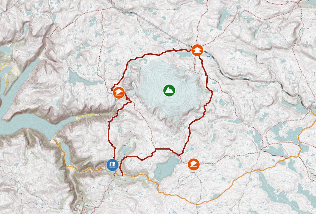 Karte und GPS-Track Hardangerjokulen