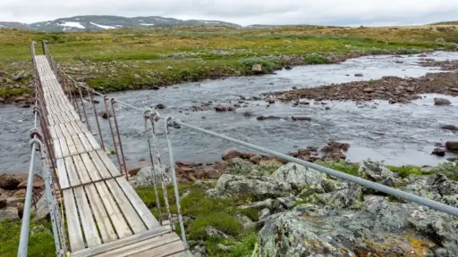 Haengebrücke in der Hardangervidda Haengebrücke in der Hardangervidda