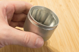 Der fertige Dosenkocher "Beer Can Stove" - Luftloch stechen nicht vergessen!