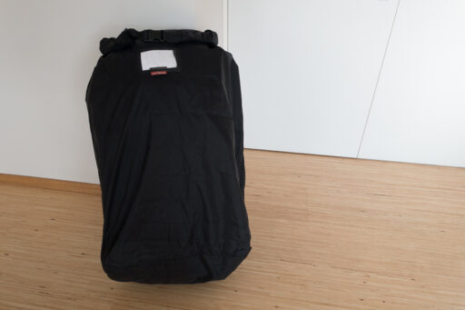 Rucksack im FlightCover Rucksack in Transporthülle (Flighcover) verpackt