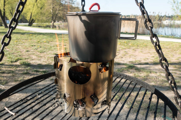 Evernew-Topftasse auf dem Picogrill 85