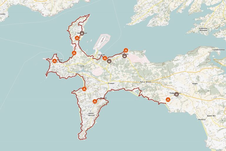 GR34 Crozon Karte und GPS-Track GR34 Crozon Karte und GPS-Track