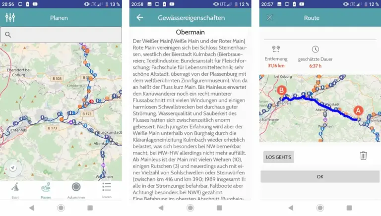 Canua-App: Gewässerkarte, Flussbeschreibung, Tourplanung Canua-App: Gewässerkarte, Flussbeschreibung, Tourplanung