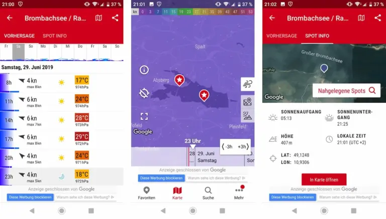 Windfinder: Vorhersage, Karte, Spot-Info Windfinder: Vorhersage, Karte, Spot-Info