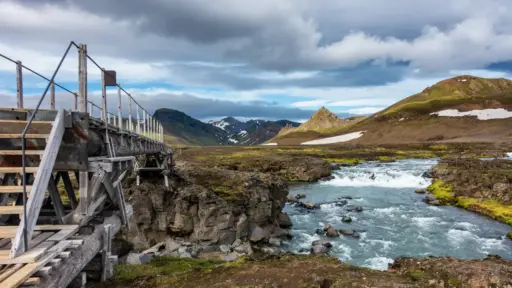 Brücke über den Kaldaklofskvísl