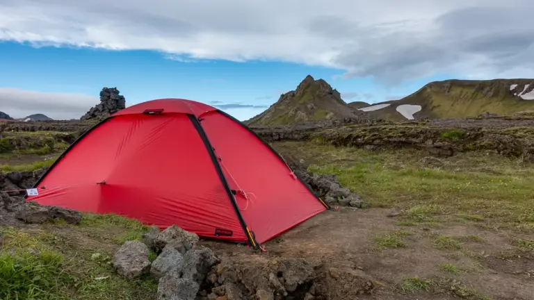 Trekkingzelt Hilleberg Unna am Zeltplatz in Hvanngil