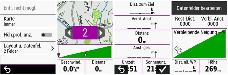 Edge 830: Bikepacking-Trainingsseiten