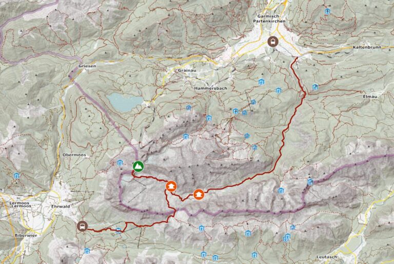 Karte und GPS-Track Zugspitztour Karte und GPS-Track Zugspitztour