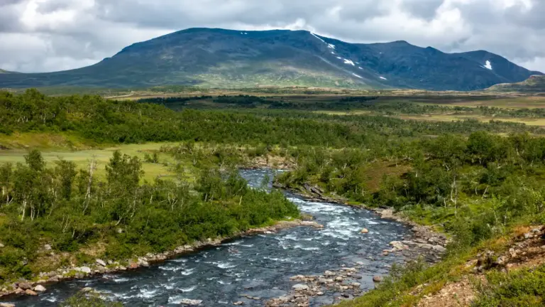 Blick über den Handølan ins Bunnerfjäll Blick über den Handølan ins Bunnerfjäll