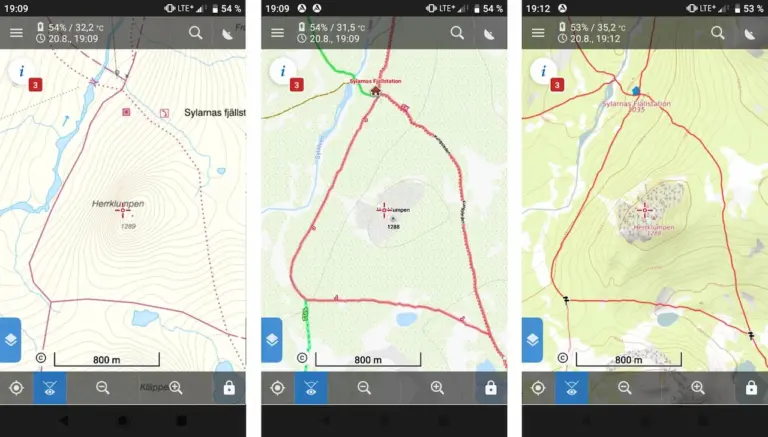Digitale Wanderkarten Schweden
