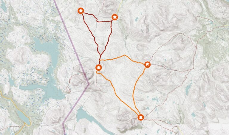 Karte Jämtlandstriangeln mit Erweiterung