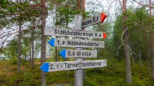 Wander-Wegweiser in Schweden