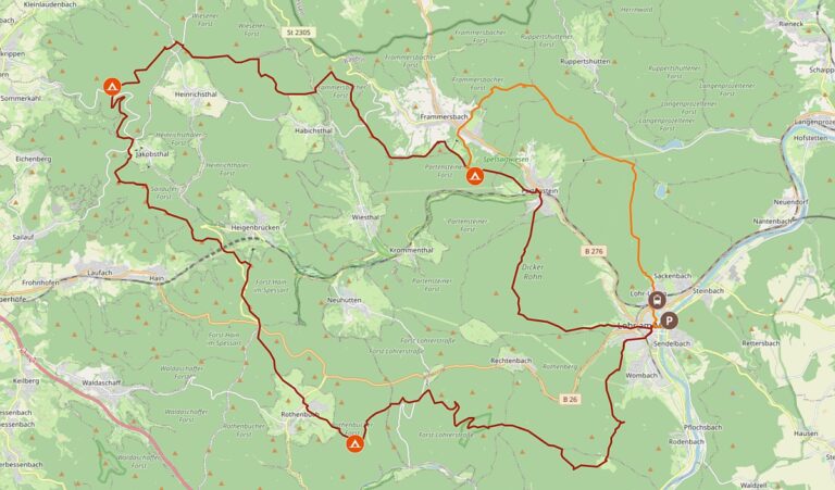 Trekking im Spessart - Karte