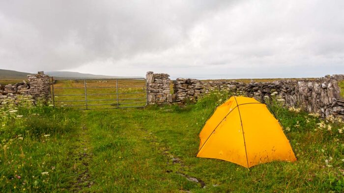 Zelten auf dem Burren Way