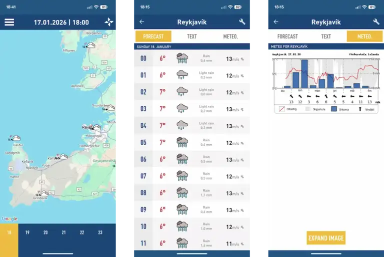 Vedur.is - Die Wetterapp Islands Vedur.is - Die Wetterapp Islands