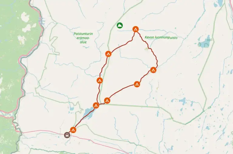 Karte und GPS-Track Guivi-Trail Karte mit GPS-Track und Übernachtungsplätzen des Guivi-Trails